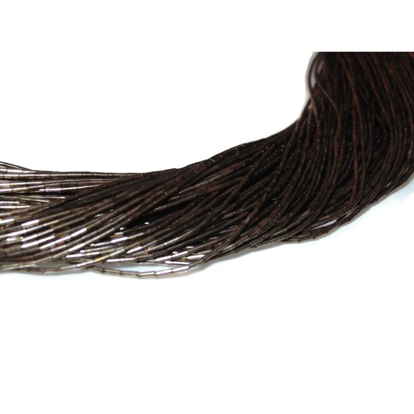 Southwestern 90 Strands Multistrand Twist Liquid Sterling Silver Chain Necklace - Picture 5 of 10